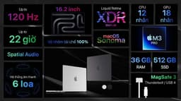 Macbook M3Pro 36G RAM 512G SSD 16'' 99% - 3